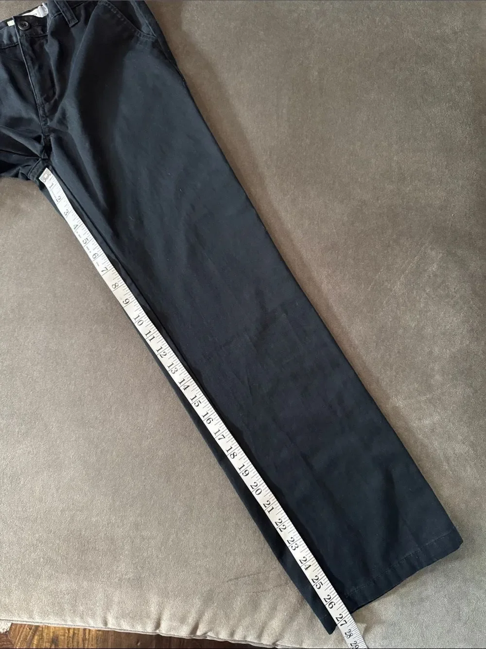 Old Navy Youth Black Straight Leg Pants 100% Cotton Size 14 Regular